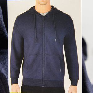 Eddie Bauer Mens brushed fleece Zip hoodie in Blue M L XL XXL .